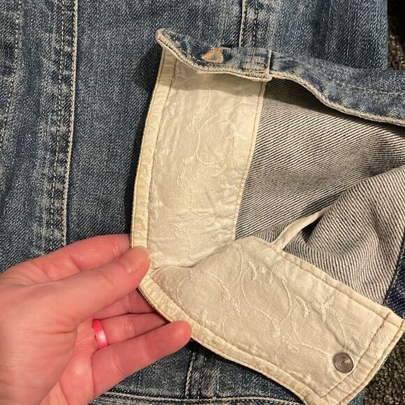 J Jill Brand Medium Wash Women's Small Denim Jean Jacket - Picture 6 of 6